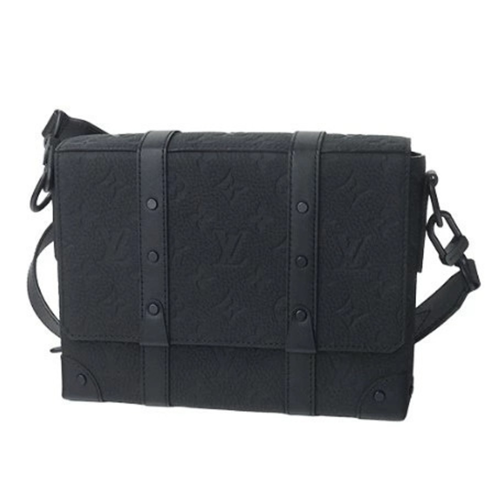 Louis Vuitton Taurillon Monogram Trunk Crossbody Bag Leather Blue